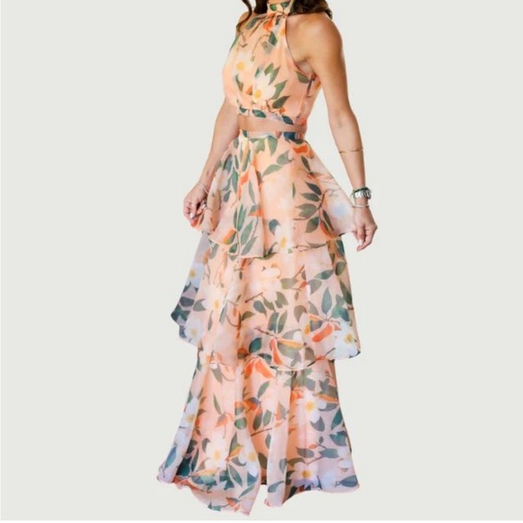 Flower Garden Crop top set new size medium - Picture 2 of 11